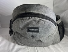 TushBaby Hip Seat Baby Carrier with Matching Waist Belt Extender Gray Adjustable