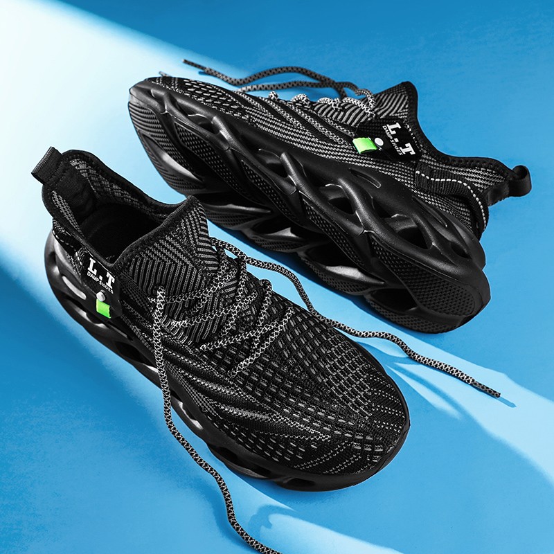 SAOLA Scarpe da ginnastica alla moda suola lama sneakers stringate in rete traspiranti