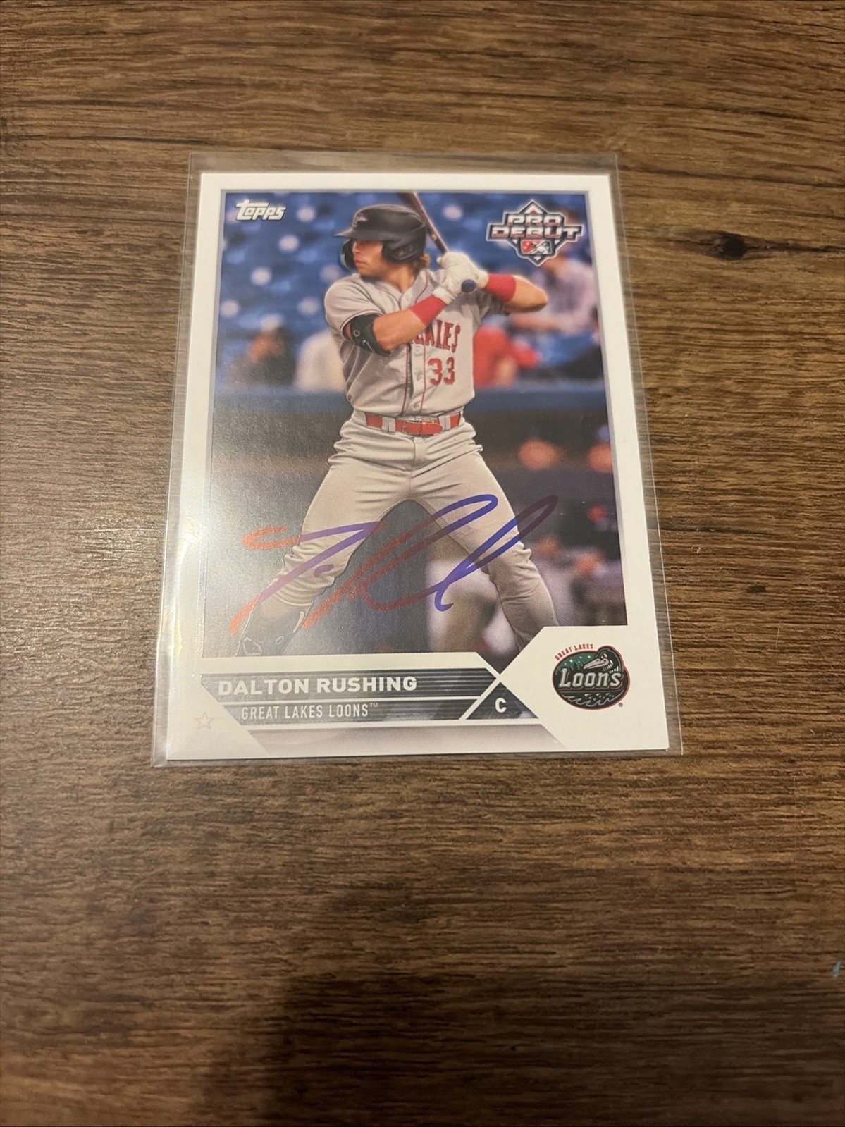 2023 Topps Pro Debut - Dalton Rushing #PD-188 (RC) Auto Signed Ip