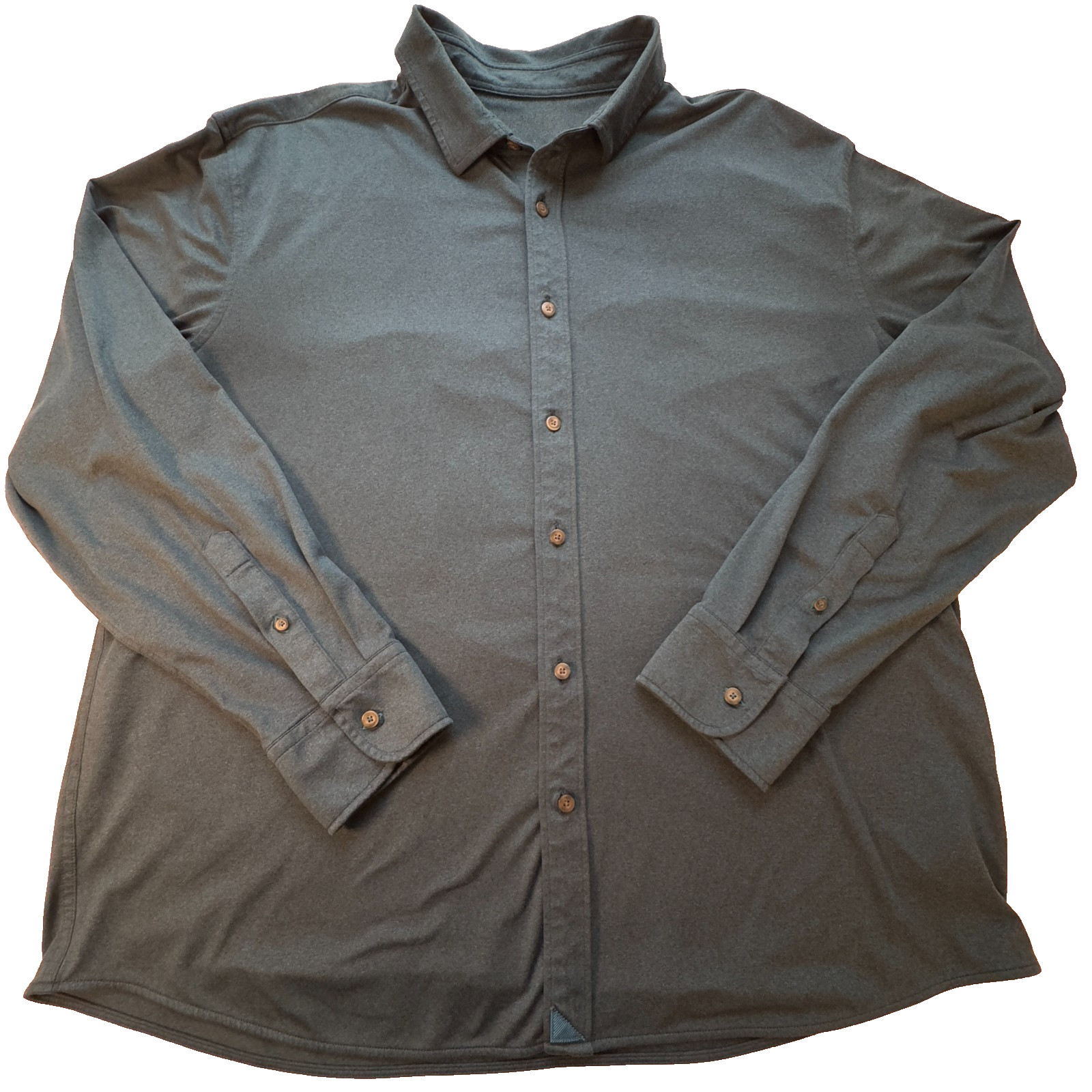 Untuckit Performance Tee Teal LS Button Down Casu… - image 1