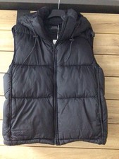 weste Steppweste damen Schwarz Kapuze  M Hüftlang  Herbst Winter