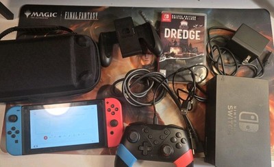 Nintendo Switch with Neon Blue and Neon Red Joy-Con (HAC-001-01)  BUNDLE