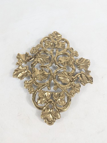 Antique Wilton Solid Brass Trivet