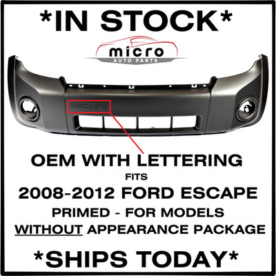 2008-2012 FORD ESCAPE FRONT BUMPER COVER OEM PRIMED 8L8Z17D957CPTM FO1000621