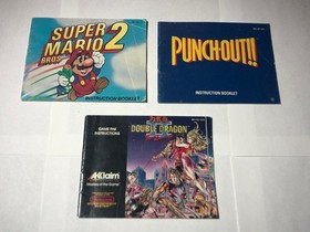Lote manual NES 6, SMB 2, &iexcl;perforado!!, Double Dragon 2, TMNT, TMNT 2, WWF 