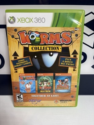 Worms Collection (Microsoft Xbox 360, 2013) Complete CIB w/ Manual