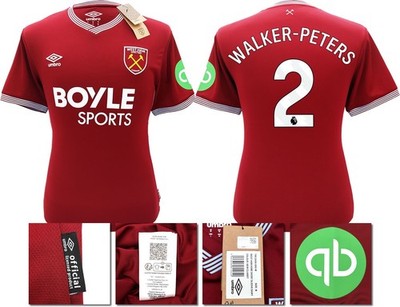 NEU MIT ETIKETT 2025 2026 WEST HAM UNITED UMBRO HEIMTRIKOT WALKER PETERS 2 HERRENGRÖSSEN
