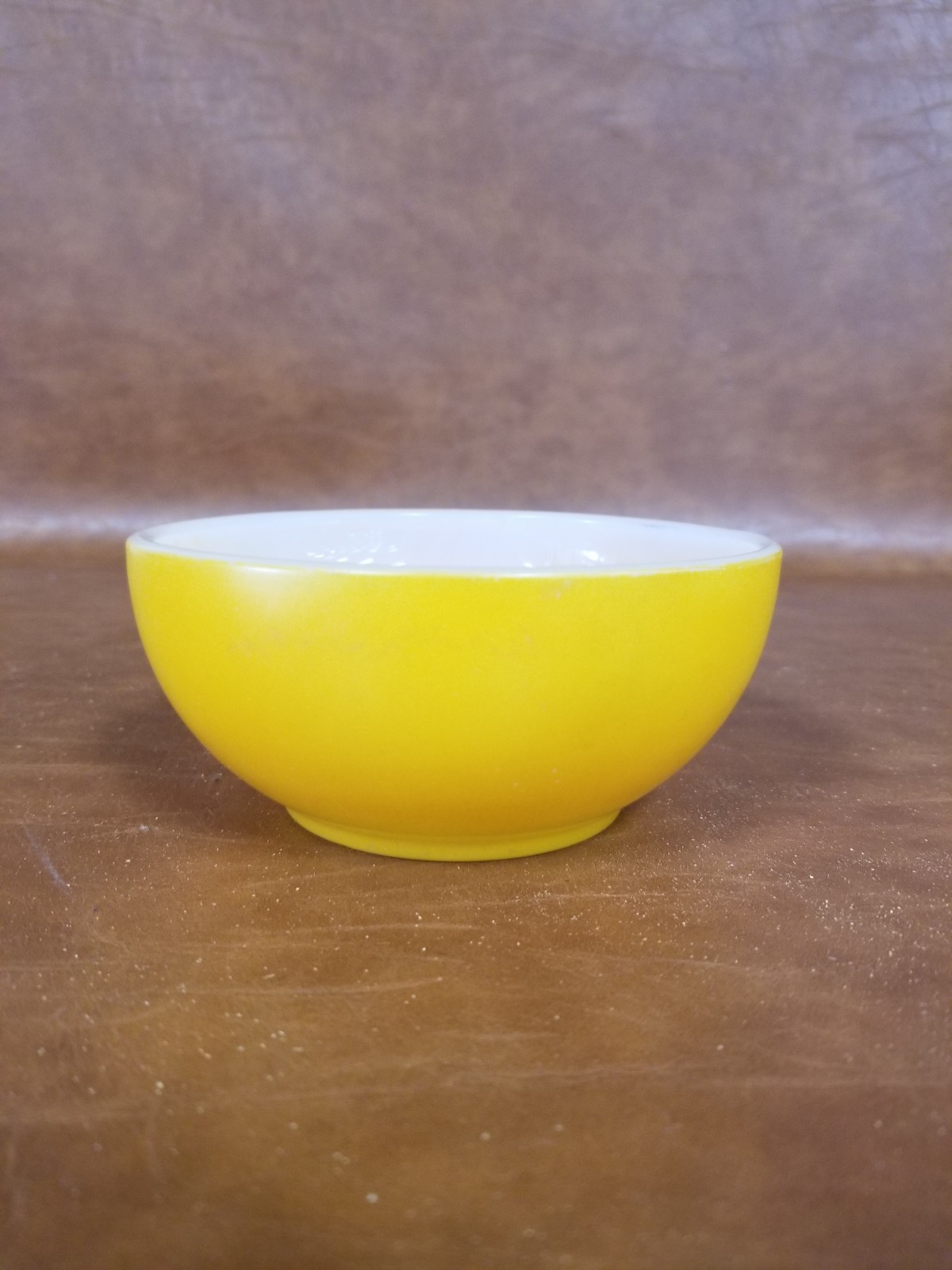 Vintage Fine King Oven Ware Small 5"m Yellow bowl USA 