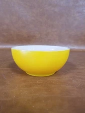 Vintage Fine King Oven Ware Small 5"m Yellow bowl USA 