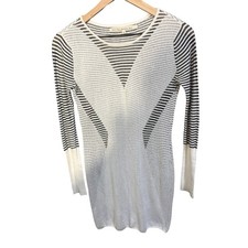 Rachel Rachel Roy Black White Striped Knit Sheath Dress Size S