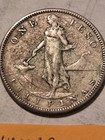 1909-S Philippine Silver Peso Foreign Coin Unique Natural Toning — photo 2