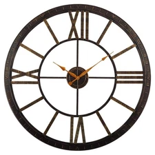 & Co. Bronze Big Time Wall Clock, Large Vintage Decor for Living Room and Hom...