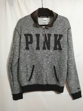 Victoria Secret PINK Heather Gray Sweatshirt, Limited EditIon, 1/4 Zip, Size S