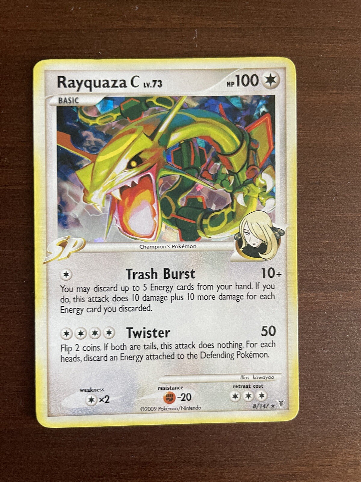Pokémon Card TCG Rayquaza C -  Supreme Victors 8/147 - Cracked Ice Holo - MP
