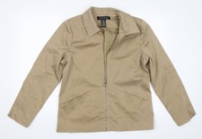 Dialogue Womens Beige Jacket Size M Zip
