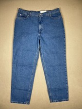 Lands End Jeans Adult 16 Blue Misses Natural Fit Straight Leg Womens NWT