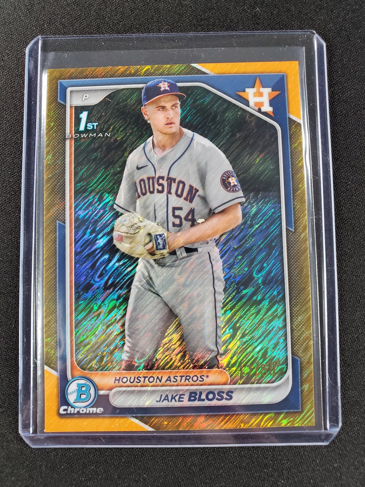 2024 Bowman Chrome 1st GOLD SHIMMER REFRACTOR/50 Jake Bloss BCP-189