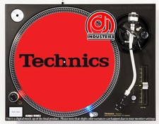 Technics Classic Black on Red - DJ slipmat for LP turntable record player