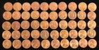 1946 S LINCOLN WHEAT CENTS 50 COIN ROLL GEM UNCIRCULATED RED'S