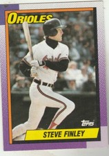 FREE SHIPPING-MINT-1990 Topps #349 Steve Finley Orioles PLUS BONUS CARDS
