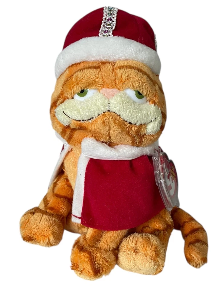 TY  Garfield 2006 His Majesty Beanie A Tail Of Two Kitties 8" Plush Toy w Tag - Image 2 of 4