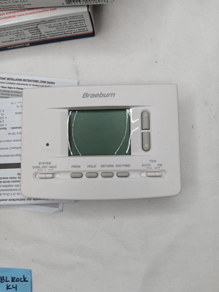 BRAEBURN 2020 Universal Programmable Thermostat, 1 Stages, 18 to 30VAC, Wall, - Image 4 of 4