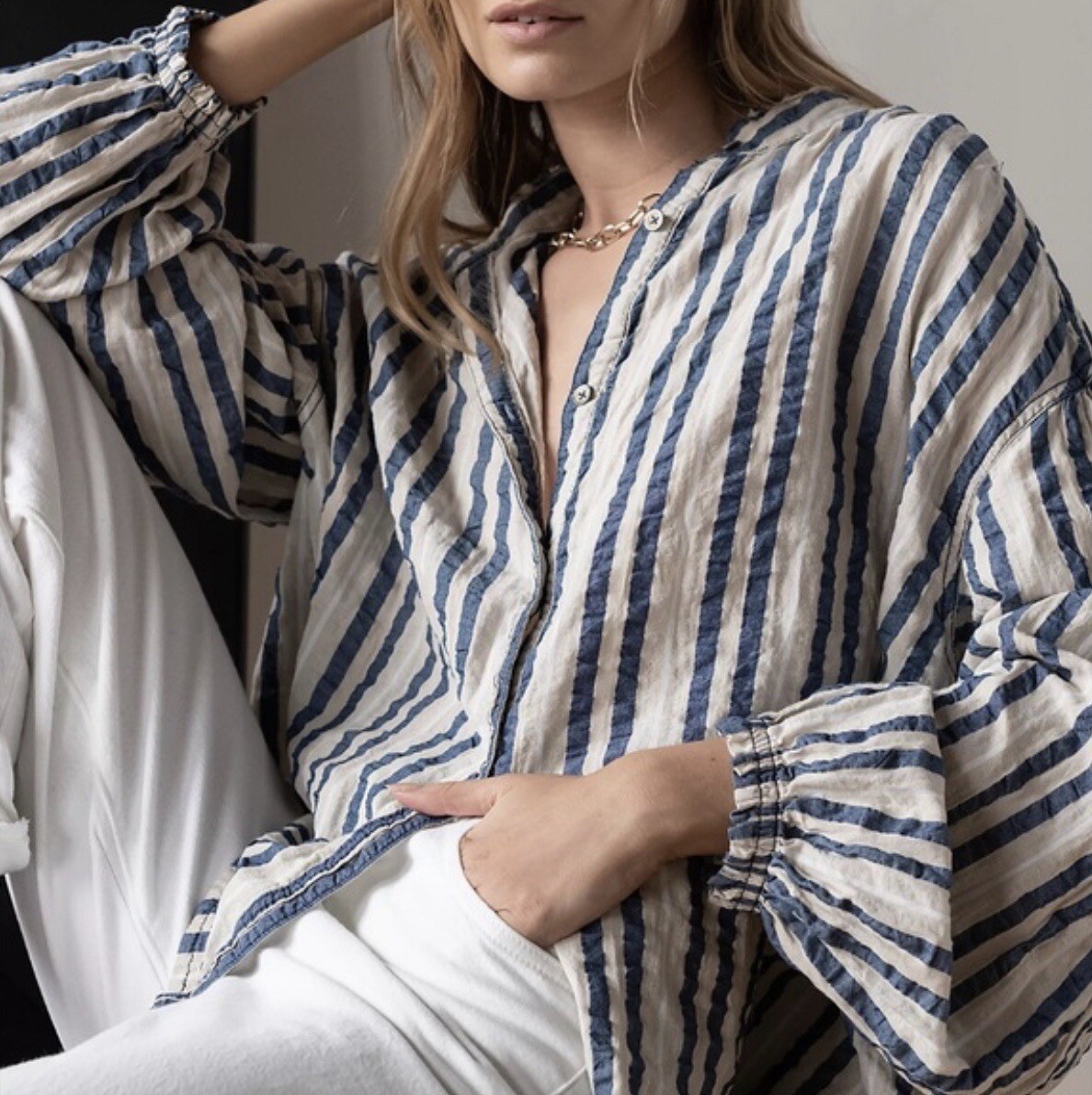 free people set sail striped top