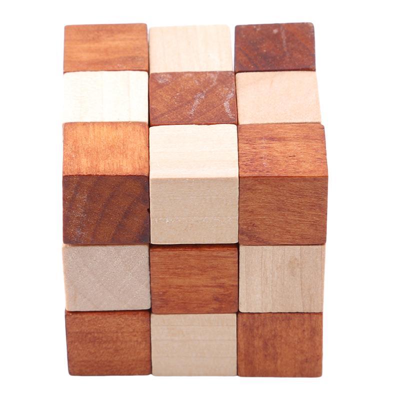 6PCS/Set Wooden Mind Game Interlocking Puzzles for Adults Kids Brain