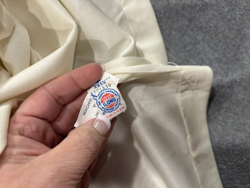 70s Womens Maxi Dress Sz 2 Current/4-6 Vintage Slinky Cream/Rose Union USA - Picture 8 of 11