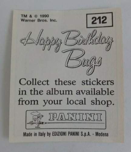 1990 Panini Happy Birthday Bugs (Pick Your Sticker) - Picture 299 of 343