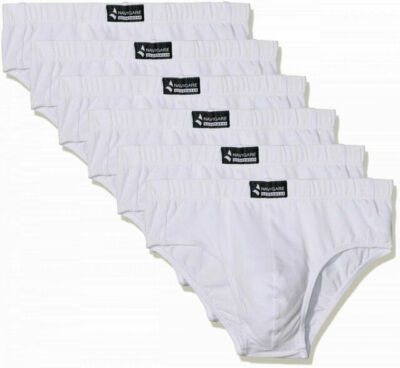 6 Men's Stretch Briefs With Internal Elastic In Bi-Stretch Cotton Navigate