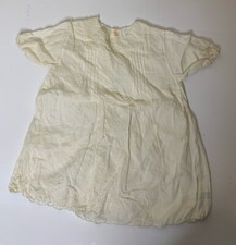 Vintage Baby Gown Dress Slip Handmade Philippines 6 Month Embroidery Ivory