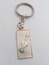 Violin: 925 Silver Keychain - Music - Violinist Musical Instrument