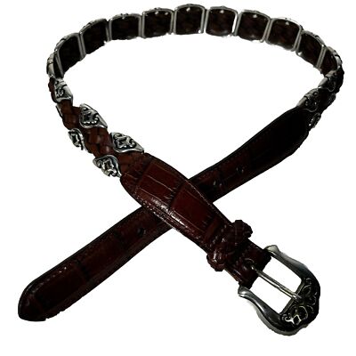 Vintage Brown 1996 Brighton belt 34” Brighton • Vintage • 1996 • Medium • Brown Leather • Silver  main image 3
