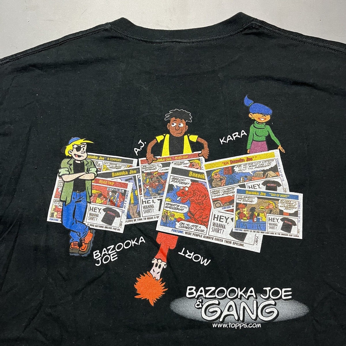 トップス WACKO Vintage Artistic Figure Text Print Animaniacs Mens T-Shirt - Wacko Yakko & Dot Excited Trio