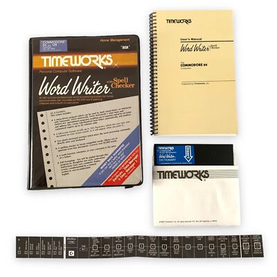 Word Writer Software for C64 Commodore VTG 1982 5.25'' Disc Word Processing WORKS