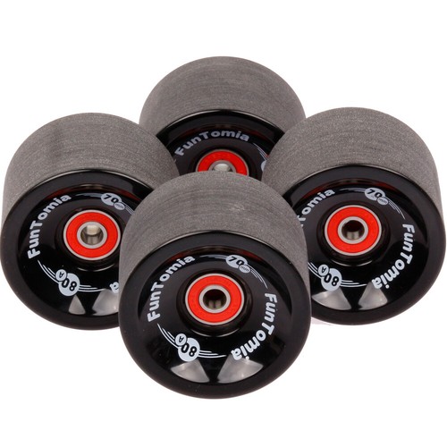 4 Stück FunTomia® Longboard Skateboard Rollen Big Wheels 70x51mm ABEC-9 skaten - Bild 11 von 17