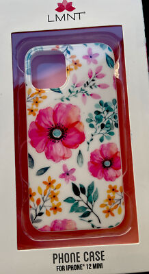 LMNT Floral Phone CASE For iPHONE 12 MINI Garden White Pink Cover Protective 