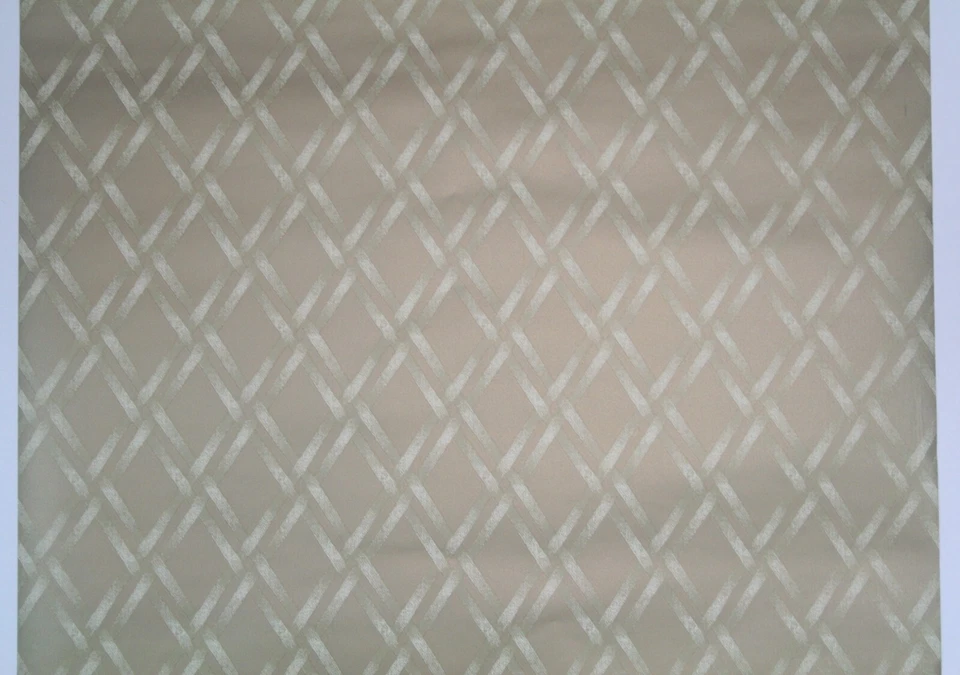 Papel Pintado York Dbl Rollo Mate Peltre Blanco Diamante Enrejado Elegante Contemporáneo Foto 2 de 4