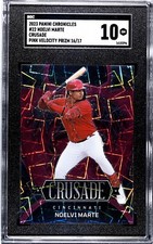 2023 Panini Chronicles Crusade #22 Noelvi Marte PINK VELOCITY PRIZM /17 SGC 10