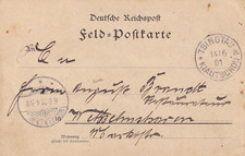 1901 Feldpostkarte Tsingtau Kiautschou China – SMS Iltis Marinepost