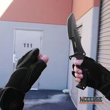 11" FIXED BLADE KNIFE RAZOR SHARP FULL TANG TACTICAL KNIFE  440 STAINLESS STEEL