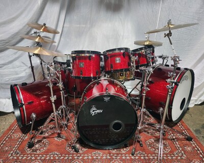 Gretsch USA Custom Red Sparkle 10 Piece Drum Kit