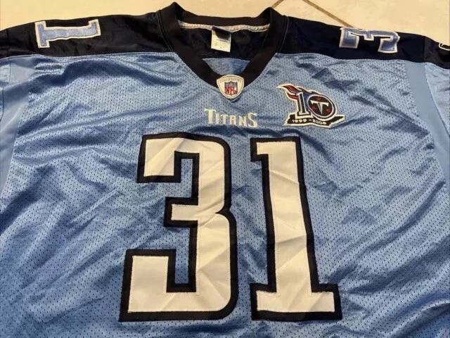 Camiseta deportiva vintage Reebok Tennessee Titans NFL Cortland Finnegan 2008 para hombre TALLA 60 Foto 4 de 4