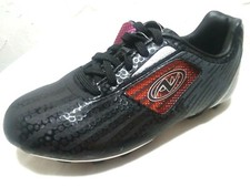 ATHLETIC WORKS - BOTINES DE FÚTBOL "1" "2" "5" "NEGRO" PARA NIÑOS JÓVENES - INSERCIONES DE TARJETAS DE COLOR