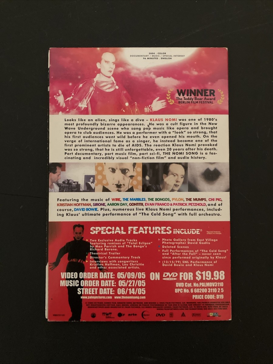 The Nomi Song: The Klaus Nomi Odyssey (Full Length Screener DVD