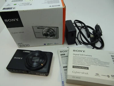 Sony Cyber-Shot DSC-W830 20.1MP Digital SLR Camera 8x Zoom - Black