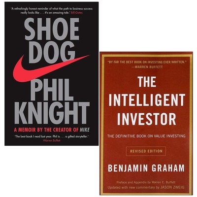 Shoe Dog By Phil Knight & Intelligent Investor By Benjamin Graham 2 Books