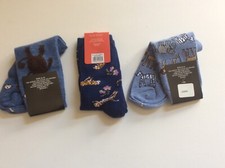 3 PAIRS WOMEN  S NOVELTY CREW SOCKS JUNGLE ANIMALS  BLUE  NWL  SZ 9-11