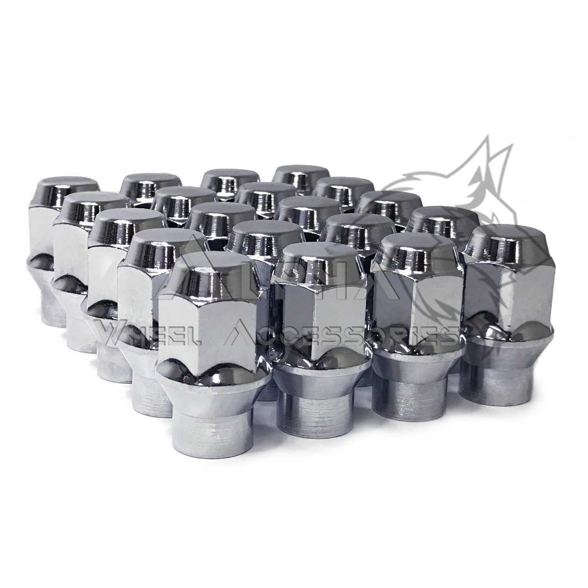 20 Chrome 14x1.5 Extended Thread Lug Nuts For 2008 & Up Dodge